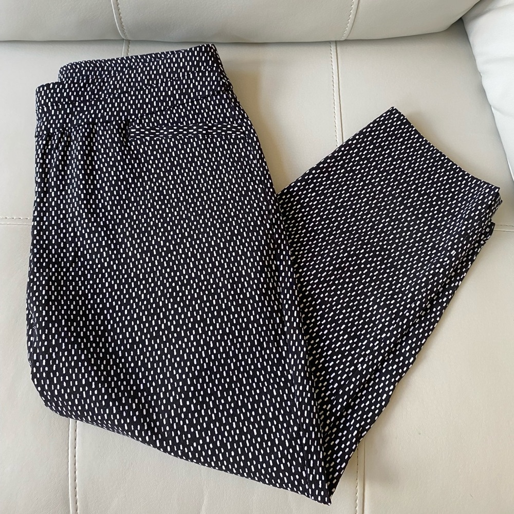 Capri pants - black-white